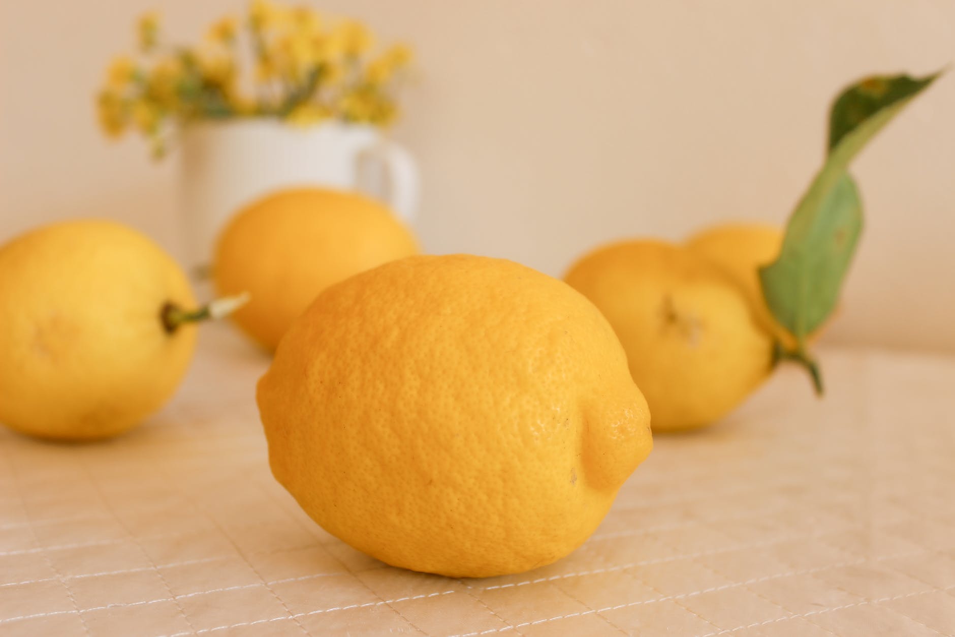 close up shot of fresh lemons